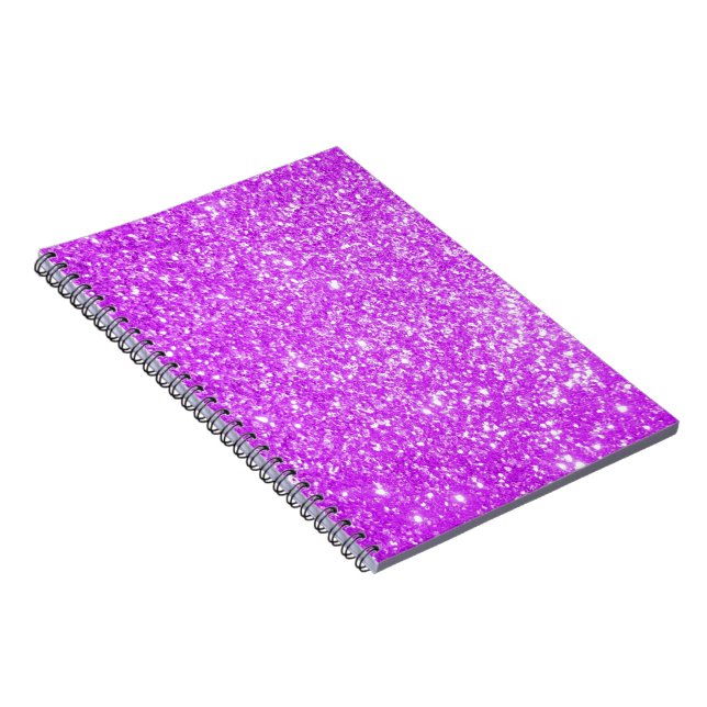Caderno Espiral Roxo do brilho (Lado Direito)