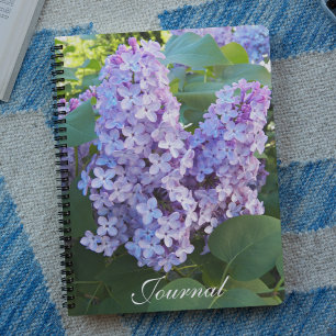 Caderno Espiral Roxo Lilac Blooms Floral