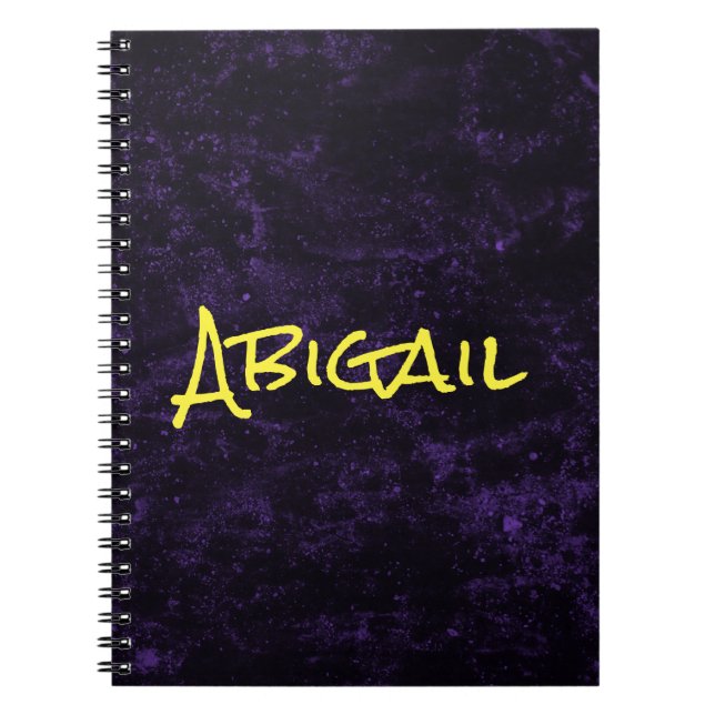 Caderno Espiral Roxo Moderno (Frente)