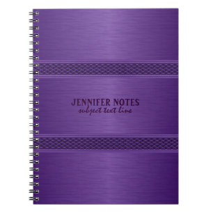 Caderno Espiral Roxo Roxo Roxo Ruptura em Alumínio