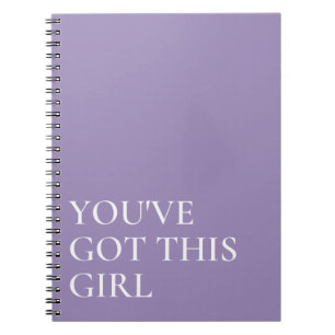 Caderno Espiral Roxo, você tem esta citação inspiradora