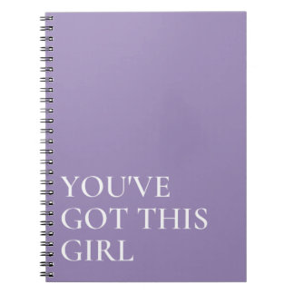 Caderno Espiral Roxo, você tem esta citação inspiradora