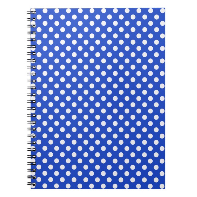 Caderno Espiral Royal Blue Combination Bolinhas por STaylor (Frente)