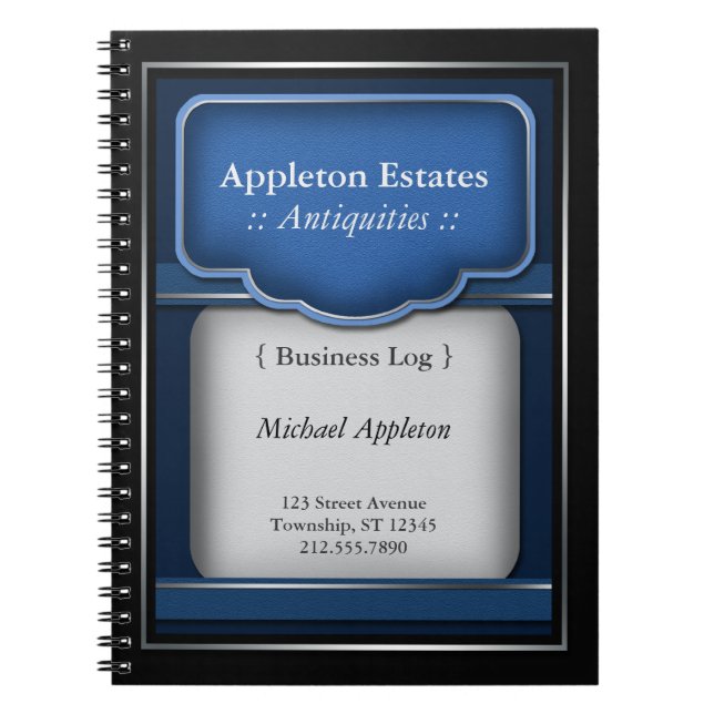 Caderno Espiral Royal Blue Sapphire - Notebook para empresas (Frente)