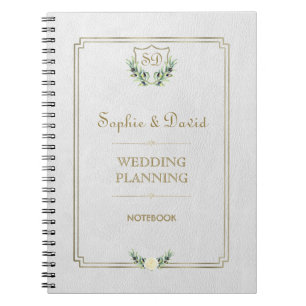 Caderno Espiral Royal Dourado Crest Lush Greenery Planner