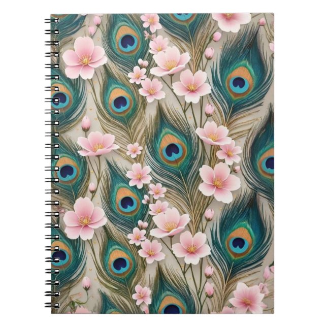 Caderno Espiral Royal Peacock feather Notebook (Frente)