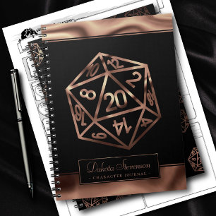 Caderno Espiral RPG Dice   Personagem de Jogador de Tabletop Fanta