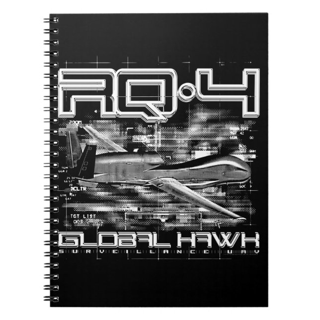 Caderno Espiral RQ-4 Global Hawk (Frente)