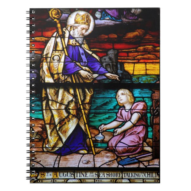 Caderno Espiral Rua Augustine christian art (Frente)