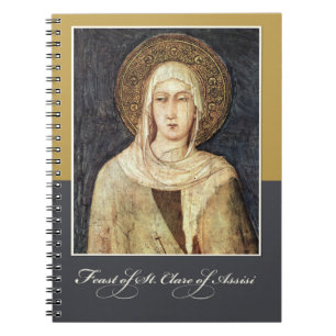 Caderno Espiral Rua. Clare das Bênçãos do Banquete Assisi