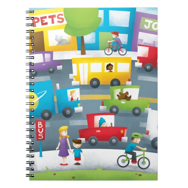 Caderno Espiral Rua da cidade (Frente)