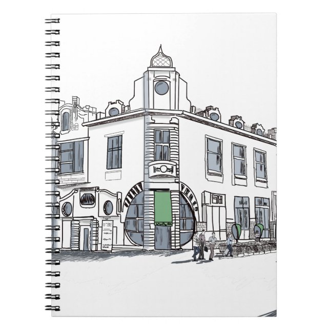 Caderno Espiral rua da cidade antiga (Frente)