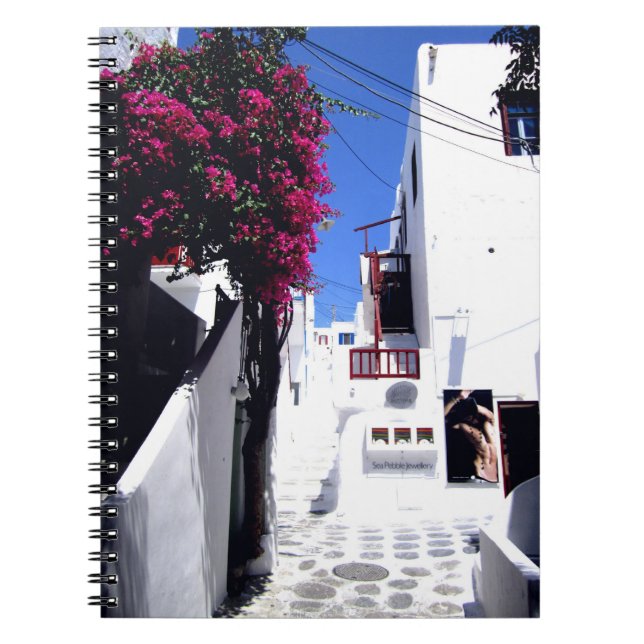 Caderno Espiral Rua de Santorini (Frente)