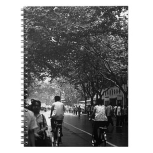 Caderno Espiral Rua de Xangai na China 1970