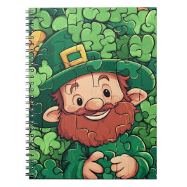 Caderno Espiral Rua Feliz, o Dia de Patrick Shamrocks Quebra-cabeç