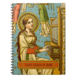 Caderno Espiral Rua NeoGothic. Cecília de Roma (pormenores; BNG 0