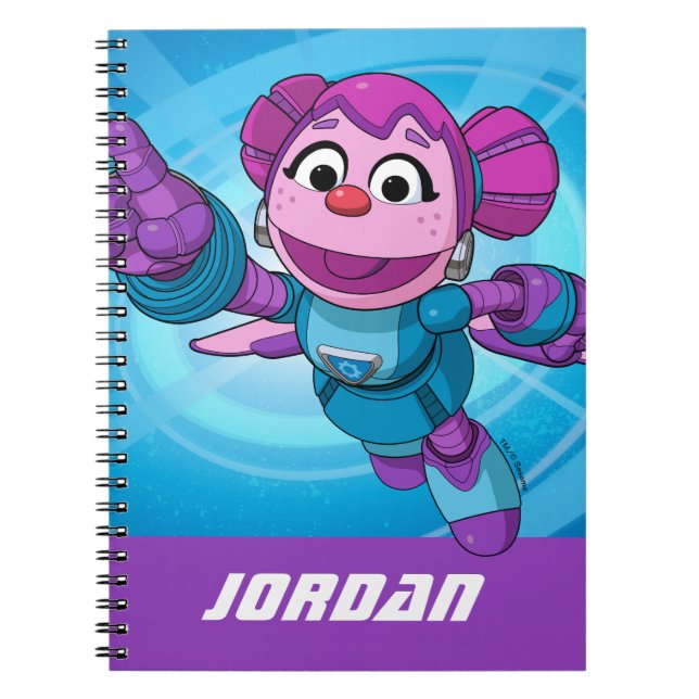 Caderno Espiral Rua Sésamo | Mecha Builders Abby | Adicionar nome (Frente)