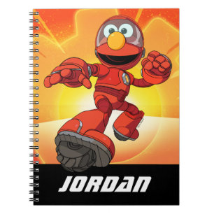 Caderno Espiral Rua Sésamo Mecha Builders Elmo Adicionar nome