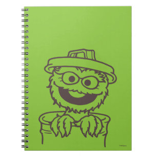 Caderno Espiral Rua Sésamo Oscar, o Monstro Brilhante