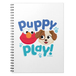 Caderno Espiral Rua Sésamo Puppy Play Elmo & Tango