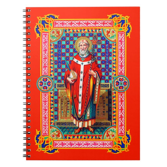 Caderno Espiral Rua. Thomas Becket em Red Chasuble (K 34) (Frente)