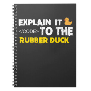 Caderno Espiral Rubber duck debugging Coder Software Engineering