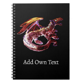Caderno Espiral Rúbricas Místicas Fantasia Dragão Arte Mitológica