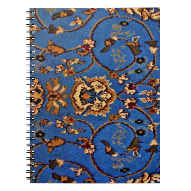 Caderno Espiral Rug Oriental Azul (Frente)