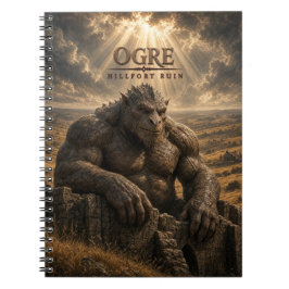 Caderno Espiral Ruína de Forte de Colina Ogre Cinema Escuro