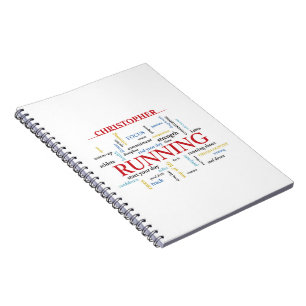 Caderno Espiral Runner com Palavras Personalizadas