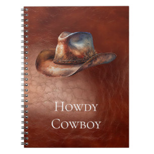 Caderno Espiral Rustic Brown Cowboy Hat