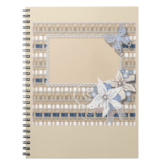 Caderno Espiral Rustic, casamento (Frente)