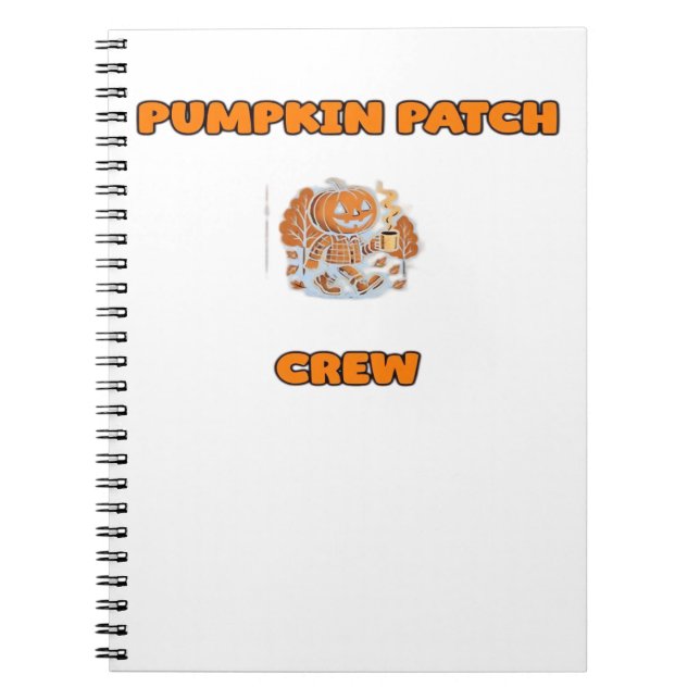 Caderno Espiral Rustic Fall Autumn Pumpkins Floral Deixa Clássico (Frente)