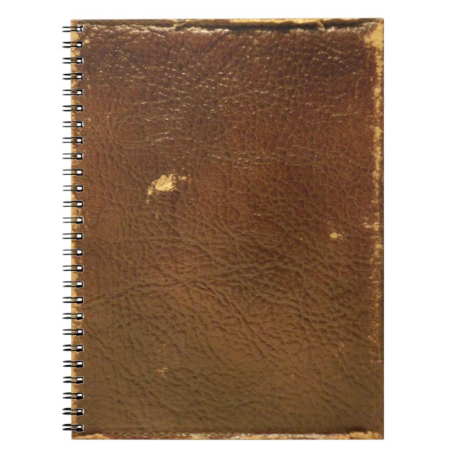 Caderno Espiral Rustic Faux Brown Leather (Frente)
