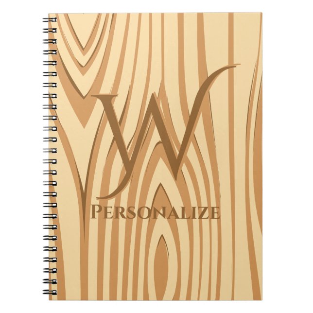 Caderno Espiral Rustic Faux Stainha Castanho Conservada Personaliz (Frente)