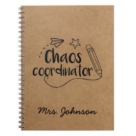 Caderno Espiral Rustic Kraft | Professora Personalizada
