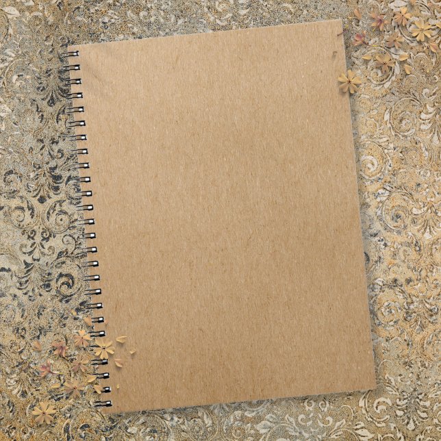 Caderno Espiral Rustic Kraft Simples e Elegante Boho (Rustic Kraft Simple Stylish Boho Notebook)