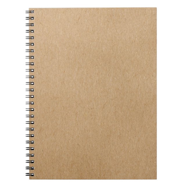 Caderno Espiral Rustic Kraft Simples e Elegante Boho (Frente)
