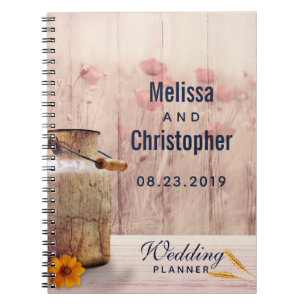 Caderno Espiral Rustic Milk Can Country WednPlanner