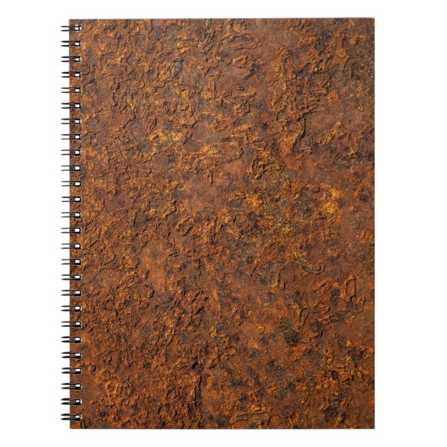 Caderno Espiral Rusty Metal: Aestética de Ferro Texturada. (Frente)