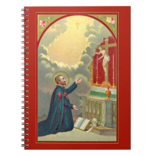 Caderno Espiral S. Camilo Rezando Diante de um Crucifixo (M 020)