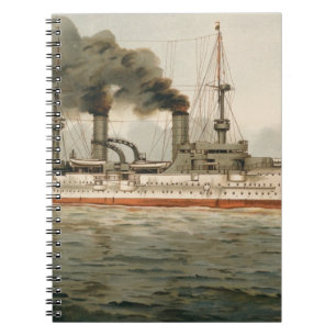 Caderno Espiral S.M. Kreuzer "Furst Bismarck" de Grosse (H.M.