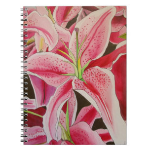 Caderno Espiral Sacha Grossel Art, notebook cor-de-rosa Stargazer