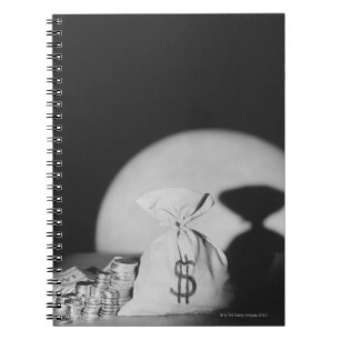 Caderno Espiral Saco de dinheiro