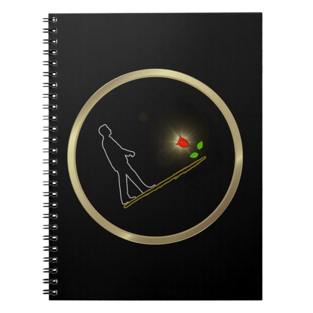 Caderno Espiral Saco de presente minimal arte (Frente)
