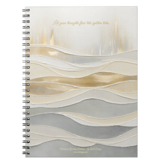 Caderno Espiral Sacred Golden Waves Journal