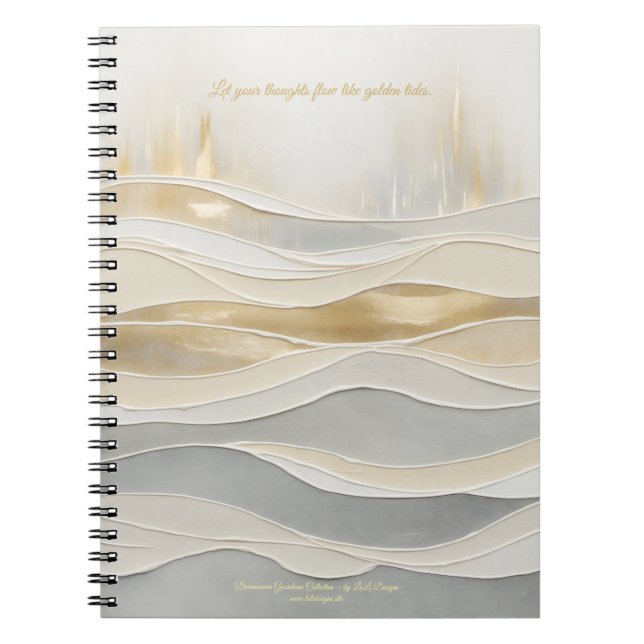 Caderno Espiral Sacred Golden Waves Journal (Frente)