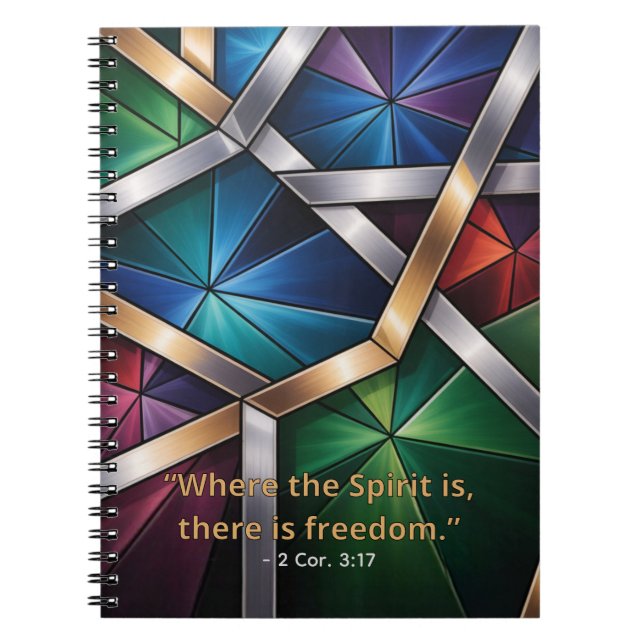 Caderno Espiral Sacred Light" Geometric Prayer Journal - Stained (Frente)