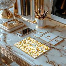 Safari Chic Luxe Dourado e White Animal Print