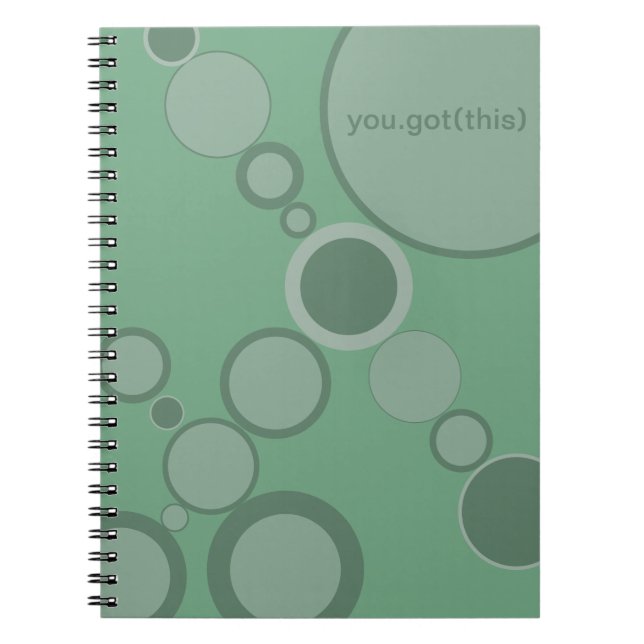 Caderno Espiral Sage Green Bubbles Você Tem Isso! (Frente)
